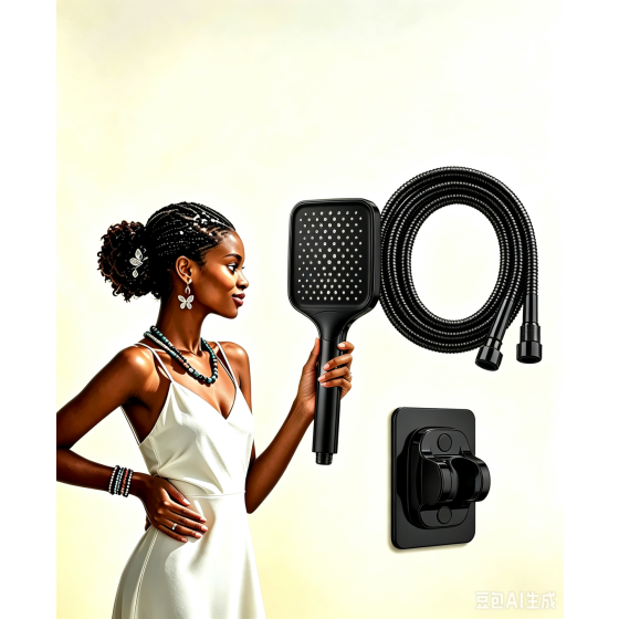 H24C black shower handle set,stock